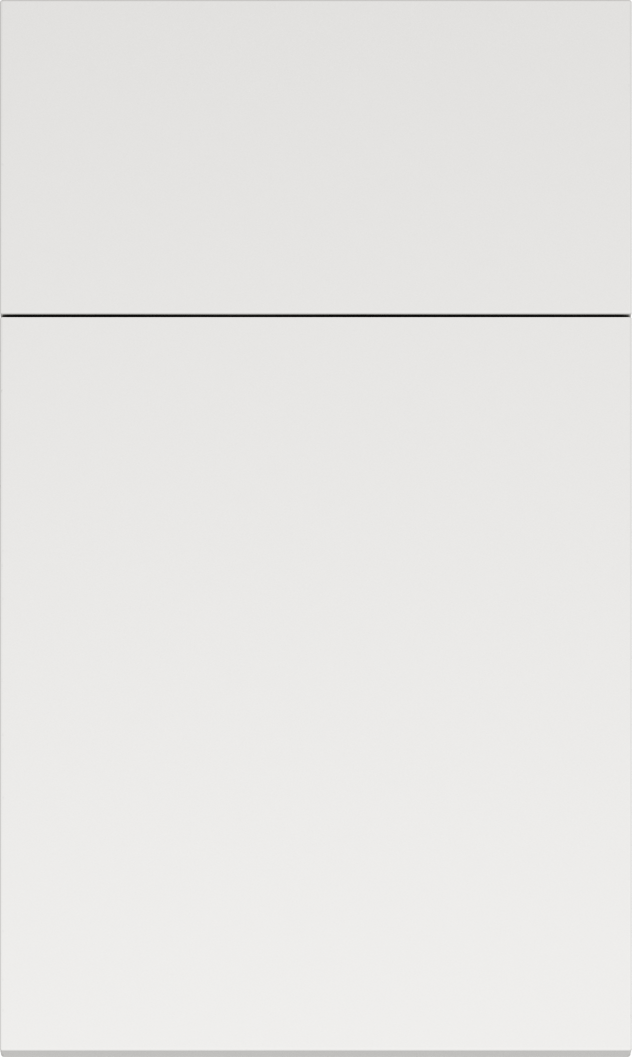 Sleek White Slab Front