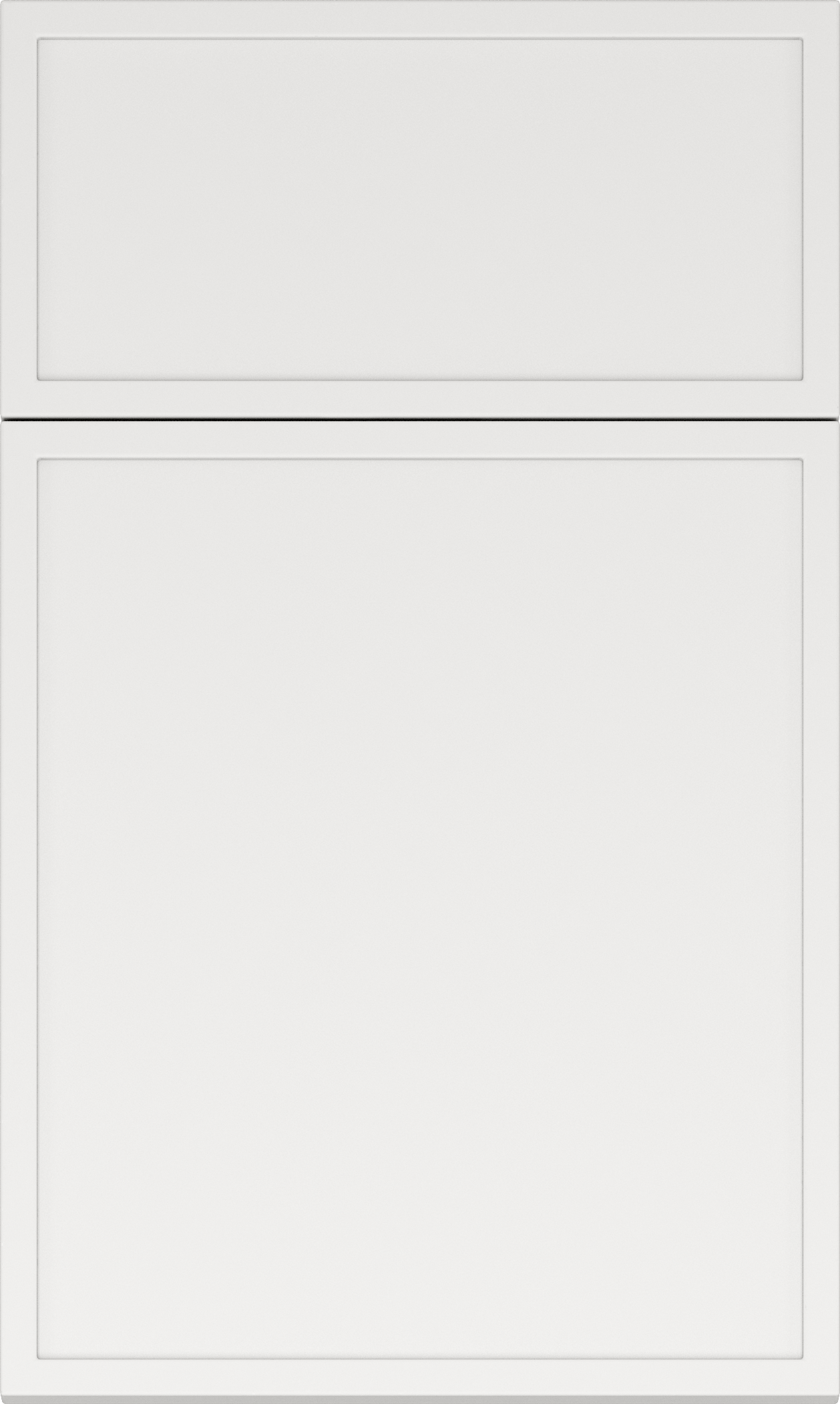 Sleek White Slim Shaker Front